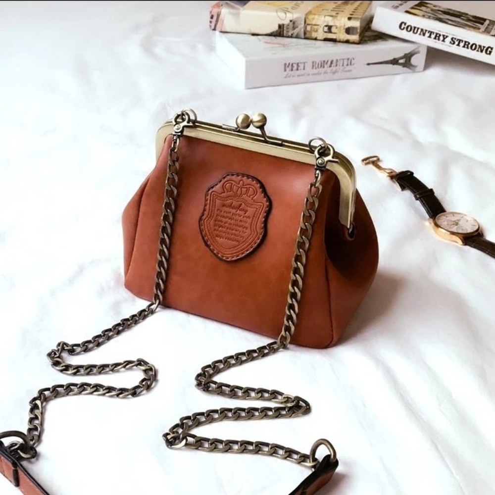 Small rustic Brown purse.
